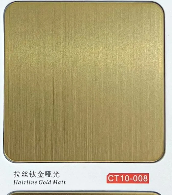 CT10-008 Hairline Gold Matt catalogue finish reference
